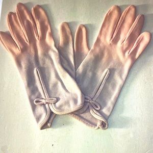 Vintage gloves hand dyed pastel pink purple S/M
